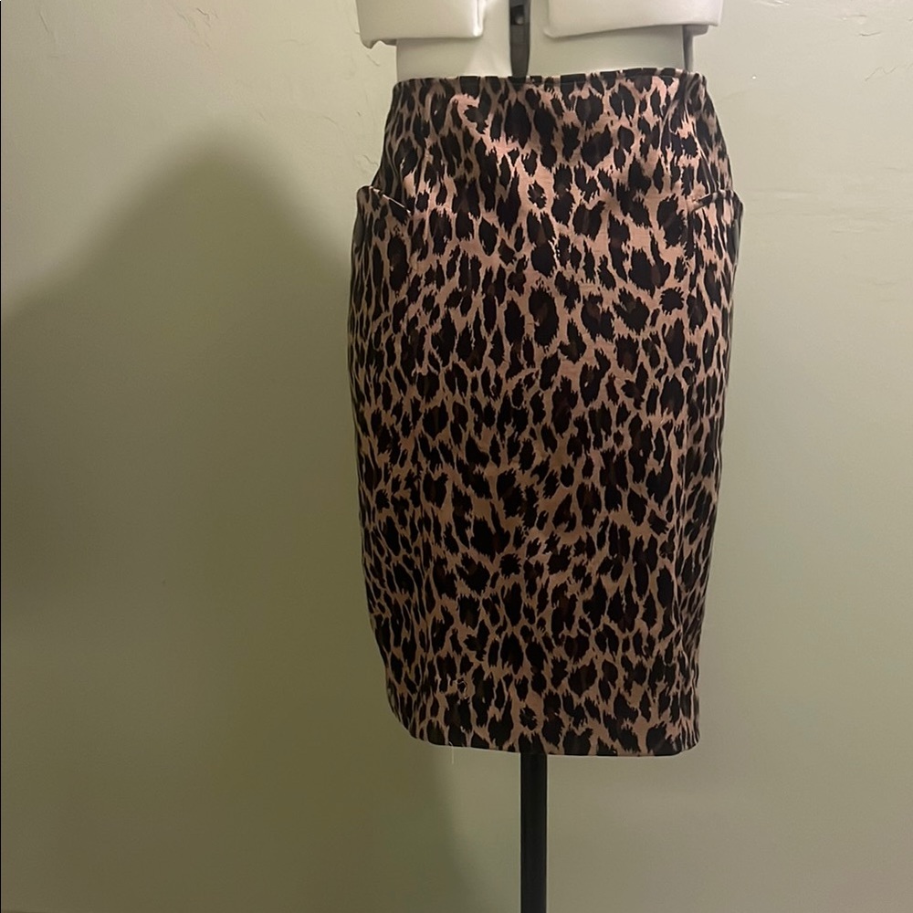 Spiegel Black and Brown Mini Pencil Skirt Night Out